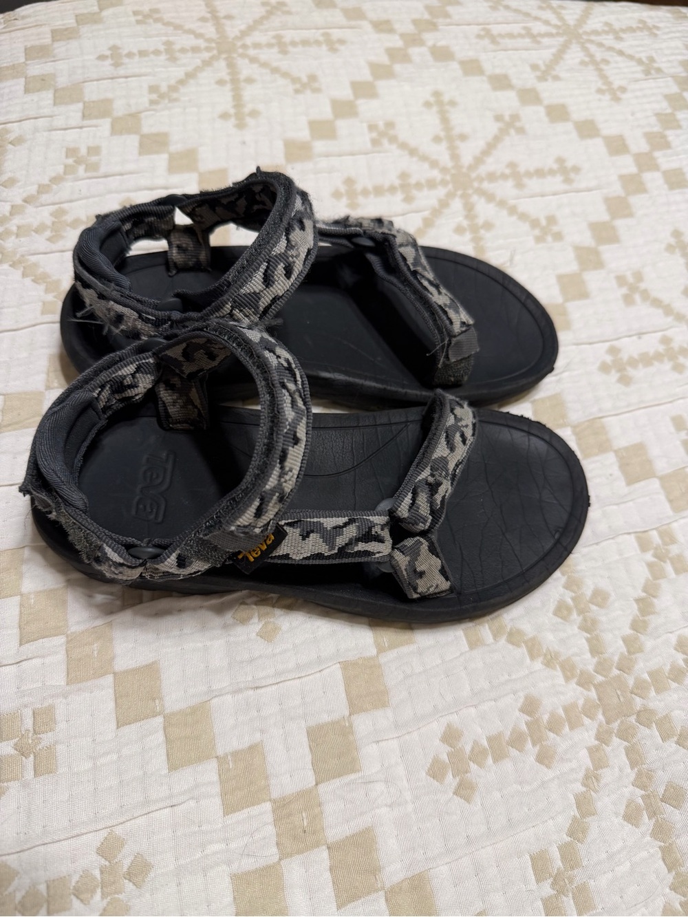 Kids Teva Black & Gray Outdoor Sport Sandals